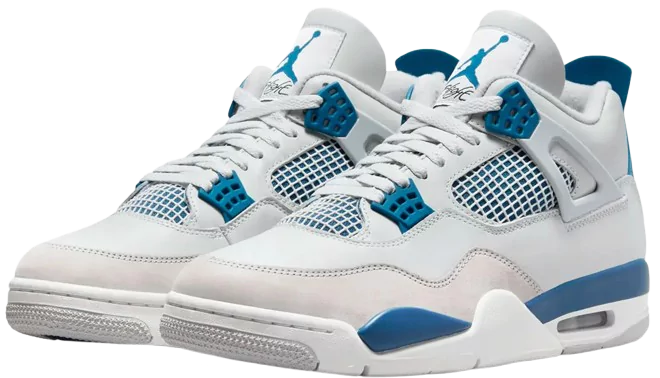 Side View of Jordan 4 Retro Military Blue